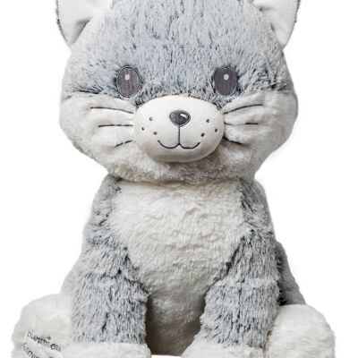 Giant mustache cat plush toy 50cm - Made in France