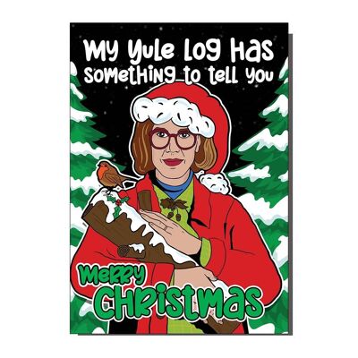 Yule Log Lady Twin Peaks Inspired cHRISTMAS card