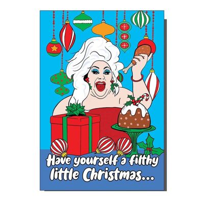 Have Yourself A Filthy Little Christmas Divine John Waters Inspired Christmas Card