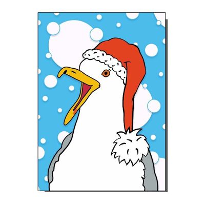 Funny Seagull Christmas Card