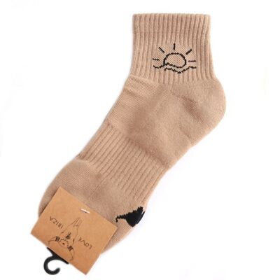 Chaussettes soleil taupe
