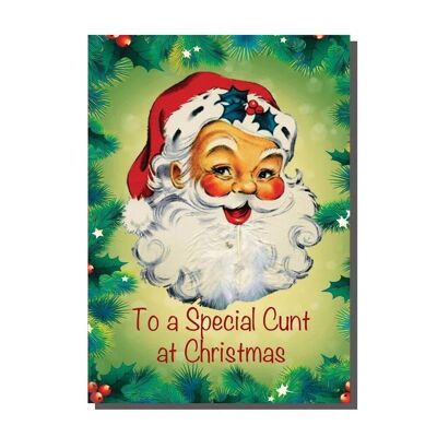 To A Specil C*** Kitsch Rude Funny Santa Christmas Card