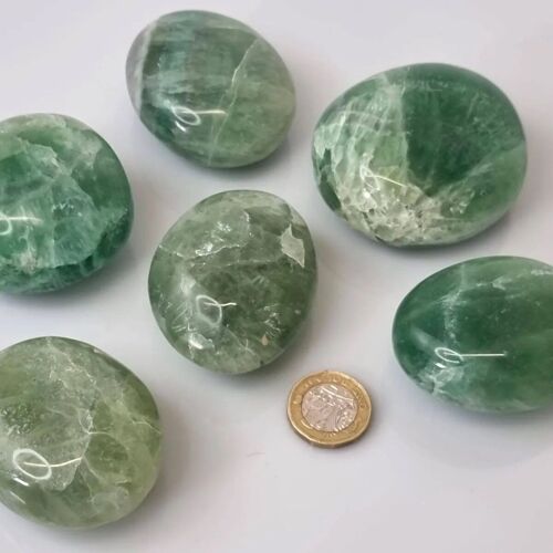 Crystal Palmstone Green Fluorite - G fluorite palm