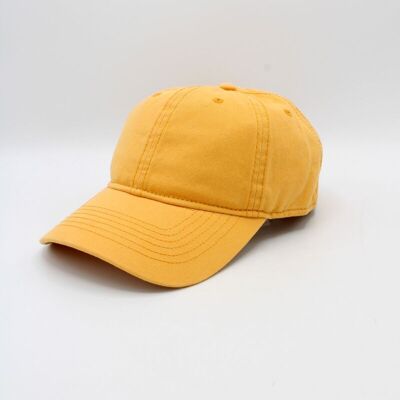 Washed denim cap