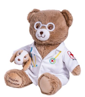 Peluche ours Vétérinaire - Gaston l'ourson 40cm 2