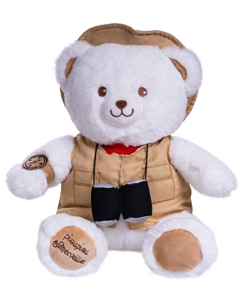 Peluche ours Aventurier - Gaston l'ourson 40cm