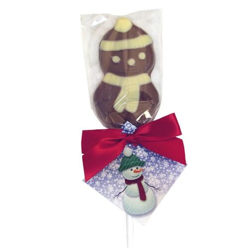 A Woolly Christmas Milk Chocolate Snowman Lollipops