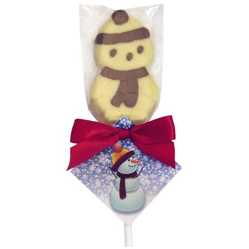 A Woolly Christmas White Chocolate Snowman Lollipops
