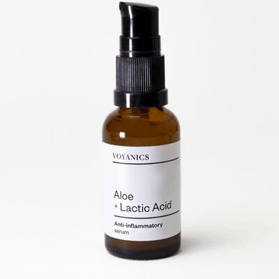 Suero facial de aloe + ácido láctico (para pieles propensas al acné y con imperfecciones)