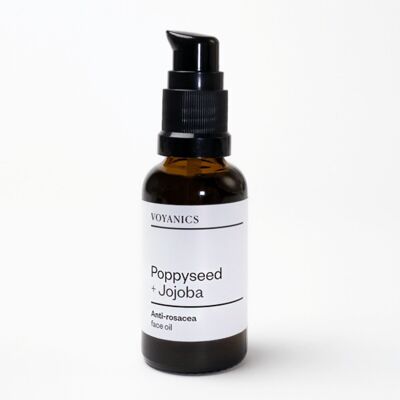 Aceite facial antirosácea de semilla de amapola + jojoba