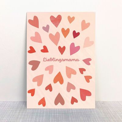 Cartolina per la festa della mamma Cuore della mamma preferita