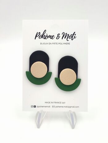 Boucles d'oreilles en pâte polymère 1