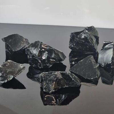 Obsidiankristall rau 1 kg – 1 kg Obsidian rau