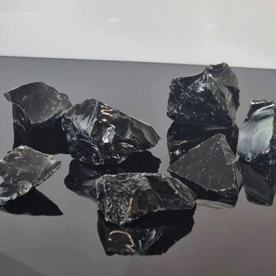 Obsidian Crystal Rough 1KG - 1kg Obsidian Rough