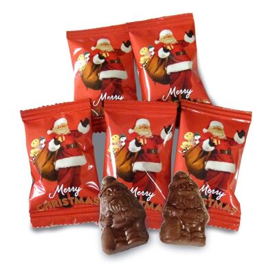 Victorien Père Noël en chocolat emballé individuellement