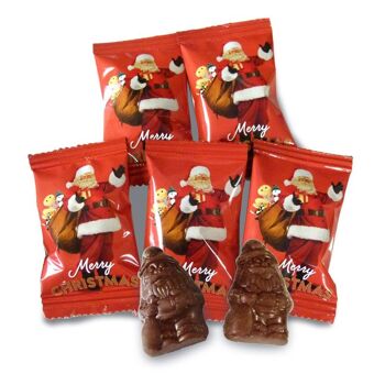 Victorien Père Noël en chocolat emballé individuellement 1