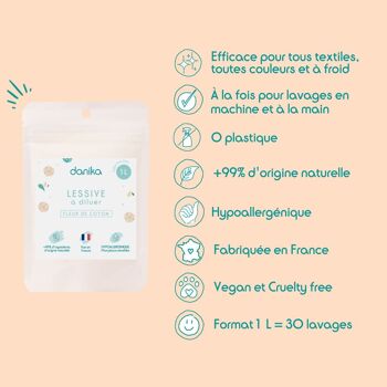 Lessive zéro-déchet - Fleur de coton - Recharge 1L 5