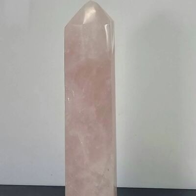 Grand prisme en cristal de quartz rose - 4 prismes roses