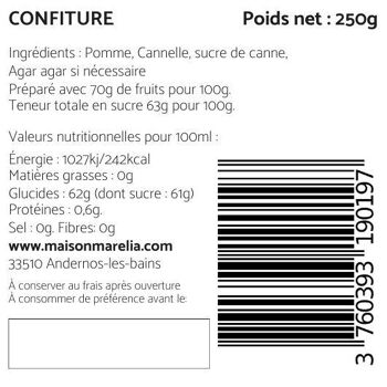 Confiture Pomme cannelle - 250g 2