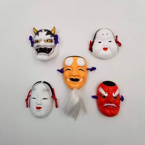 Masque de décoration japonais - masque en terre cuite