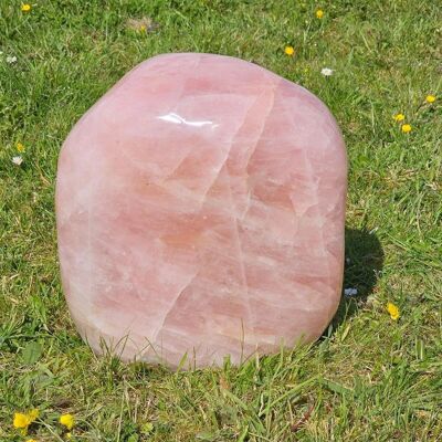 Pieza llamativa de cristal de cuarzo rosa extra grande 47,2 KG