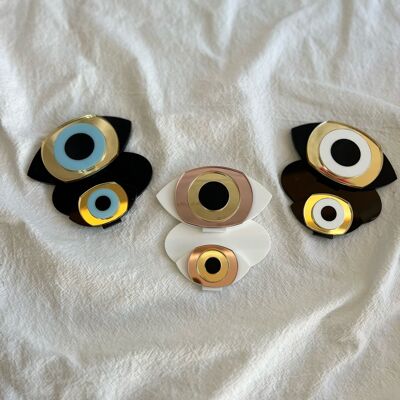 Evil Eye Cards Stand, Business Card Holder, Plexiglass Card Holder, Office Card Holder, Desk Organizer, Made in Greece.