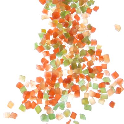 Bulk: TRICOLOR CANDIED FRUIT CUBE X 5 KG