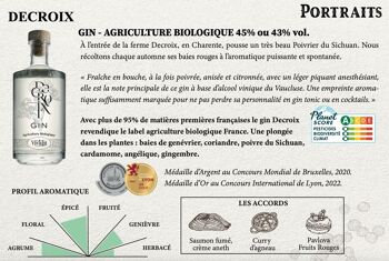 GIN FRANÇAIS BIO - DECROIX - 45% vol. 70cl 3
