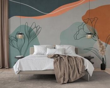 Papier peint art floral L225cm x H260cm