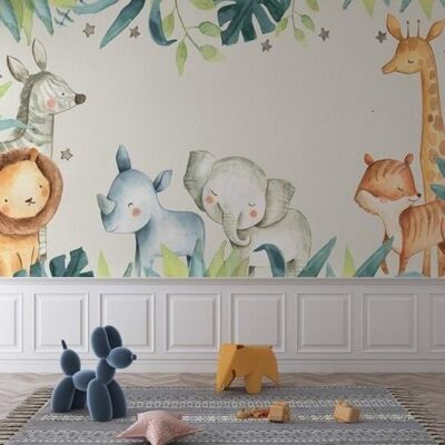 Jungle animals wallpaper L450cm x H260cm
