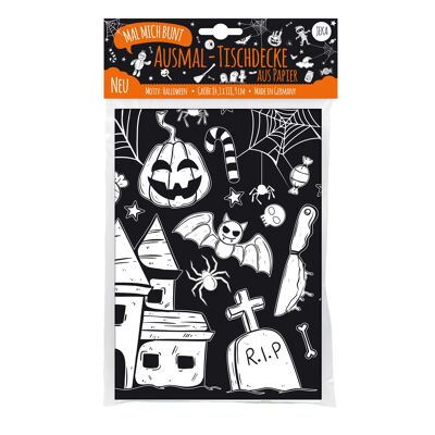 Color-in tablecloth motif Halloween