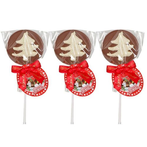 Snow Globe Range Xmas Tree Chocolate Lollipops