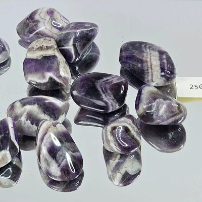 Tumblestones di cristallo di ametista Chevron