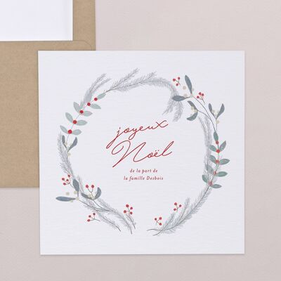 Folded Square Greeting Card - Under the Frost