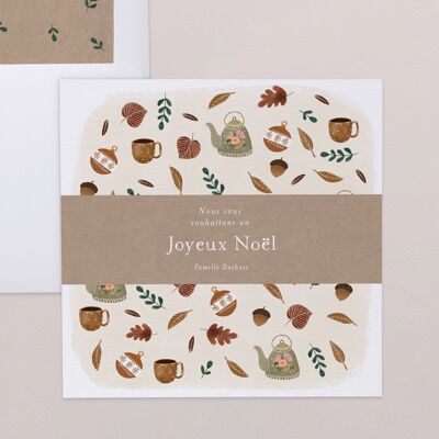 Folded Square Greeting Card - Warm Vanilla