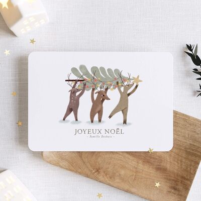 Greeting Card with Rounded Corners - Christmas is coming