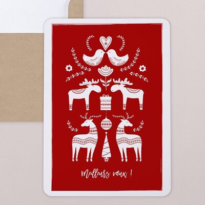 Greeting Card with Rounded Corners - Sweden