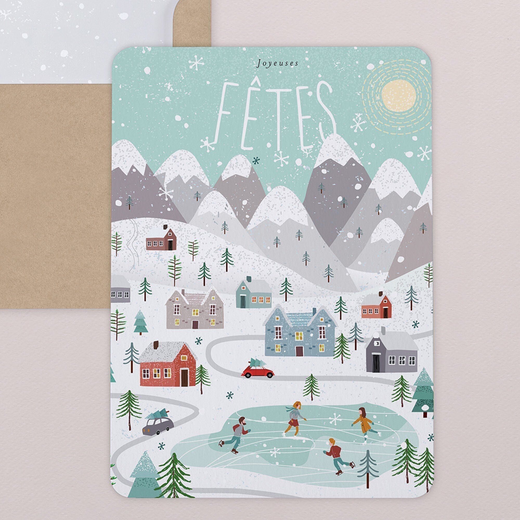 Biglietto d'auguri con angoli arrotondati - Lago