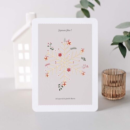 Carte de Voeux avec Coins Arrondis - Candle