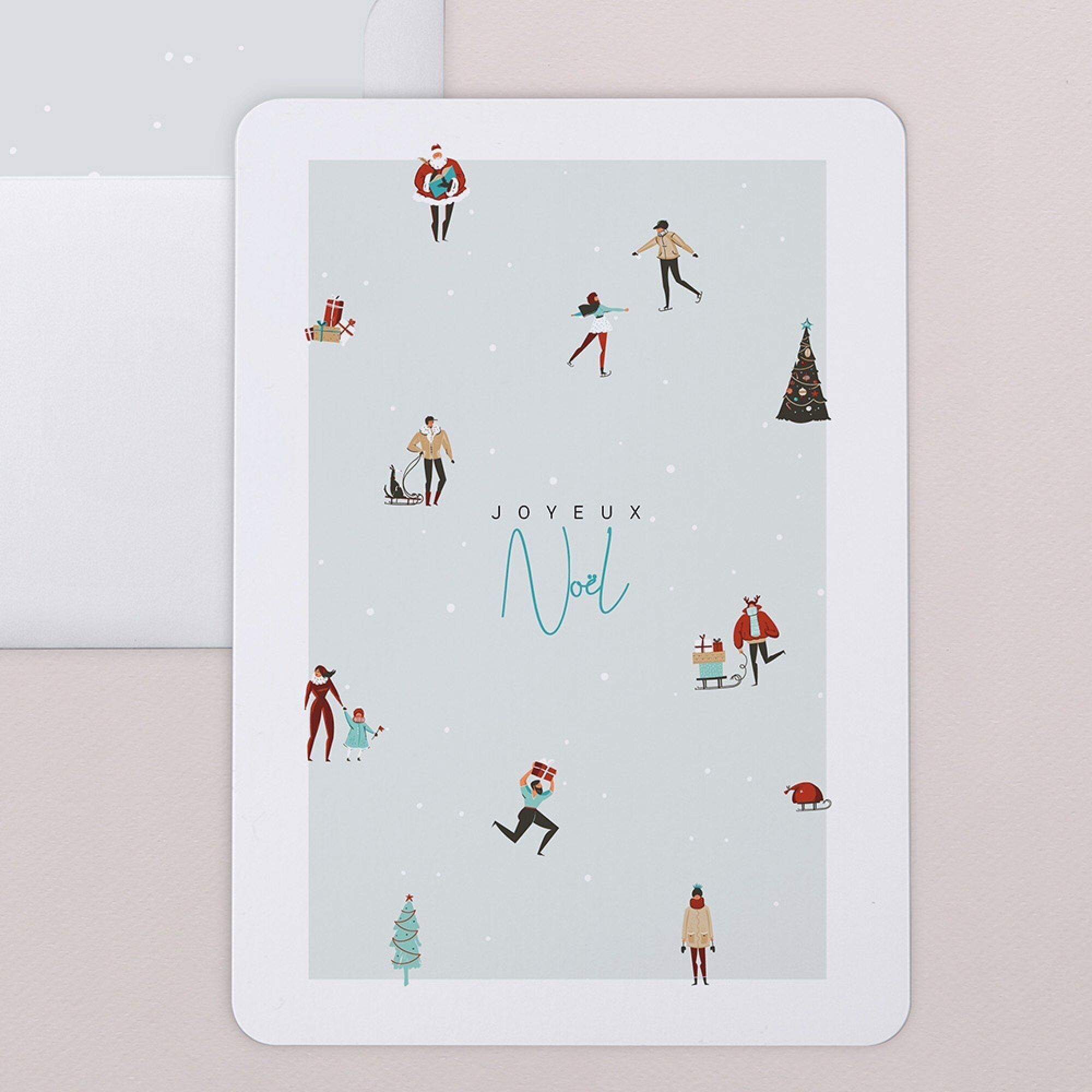 Biglietto d'auguri con angoli arrotondati - Pista di pattinaggio