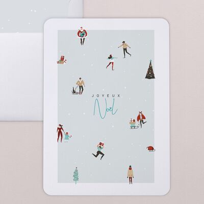 Greeting Card with Rounded Corners - Ice Rink