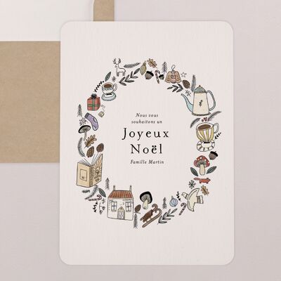 Greeting Card with Rounded Corners - Cookie Crown