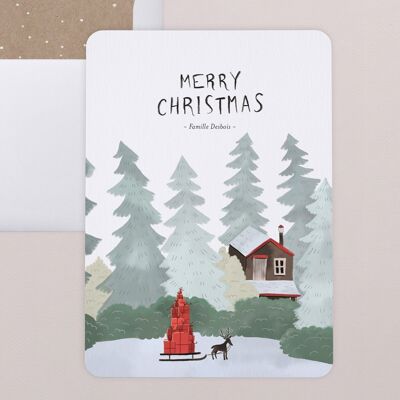 Greeting Card with Rounded Corners - North Pole
