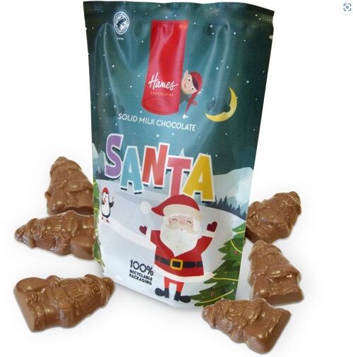 Hames Solid Milk Chocolate Santa's