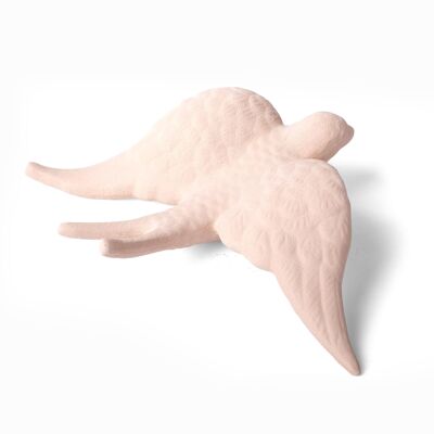 Large Matte Pale Pink Ceramic Swallow