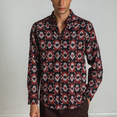 Chemise pour homme à manches longues tissée à la main Ayala