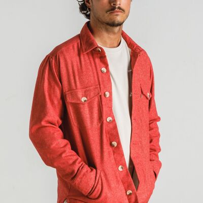 Nolan Wool Jacket in Red