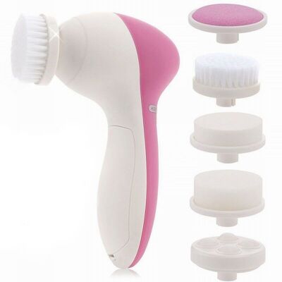 Electric facial cleansing brush - 5 interchangeable heads