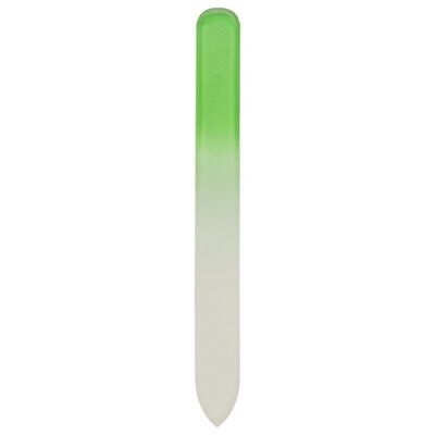 Lima per unghie in vetro verde