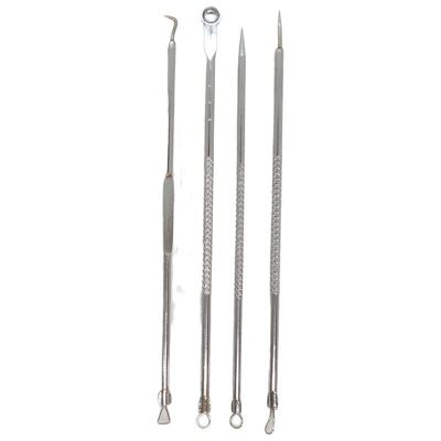 Kit of 4 pimple and blackhead extractors + box